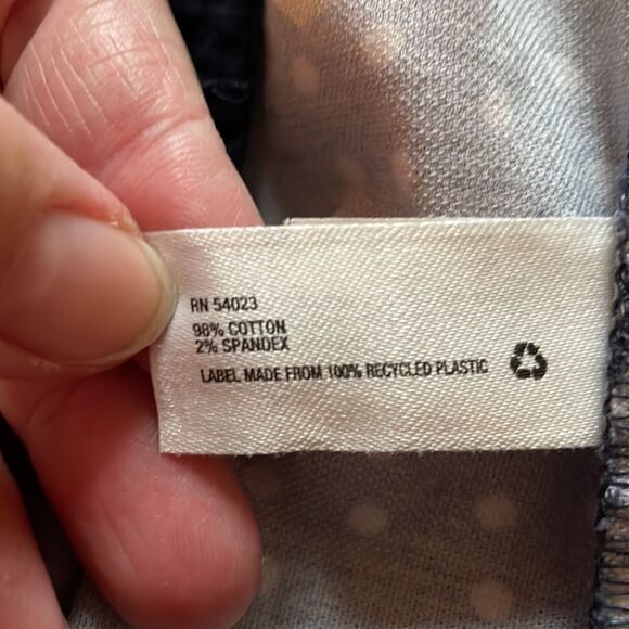 Gap Navy and White Polka Dot Slim Cropped Pants - Picture 5 of 7